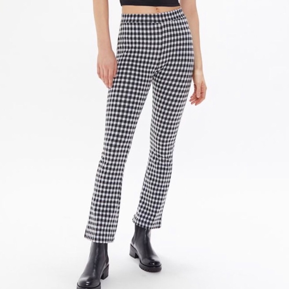Urban outfitters kick flare gingham pants